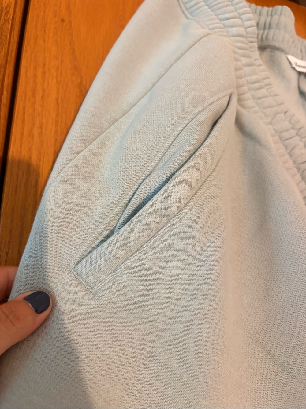 Abercrombie & Fitch Light Blue / light green Men Drawstring Sweatpants - Picture 3 of 5